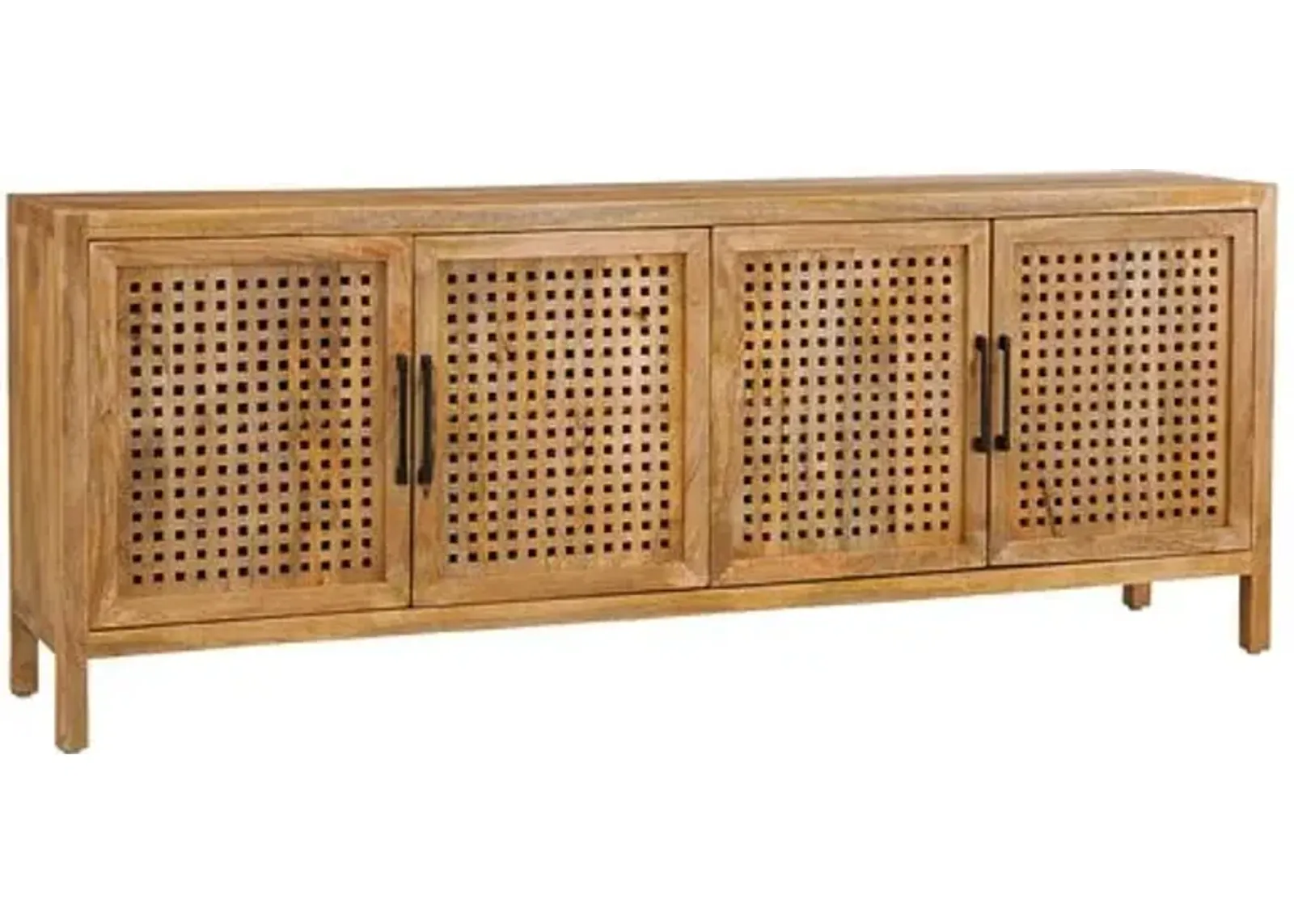 Marley Fretwork Sideboard - Natural - Brown