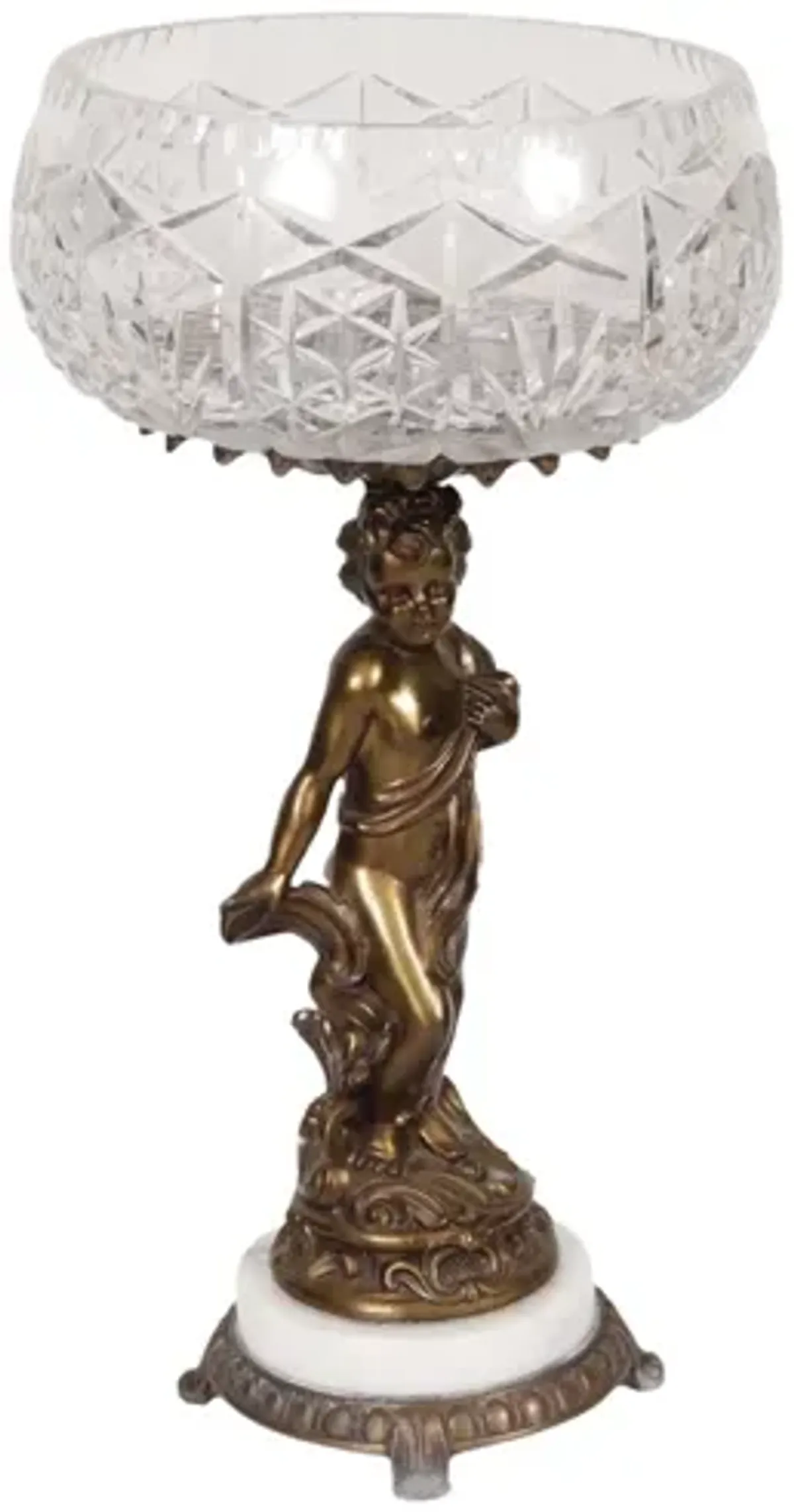 Bronze Plated Figural Compotier - Interesting Things - White