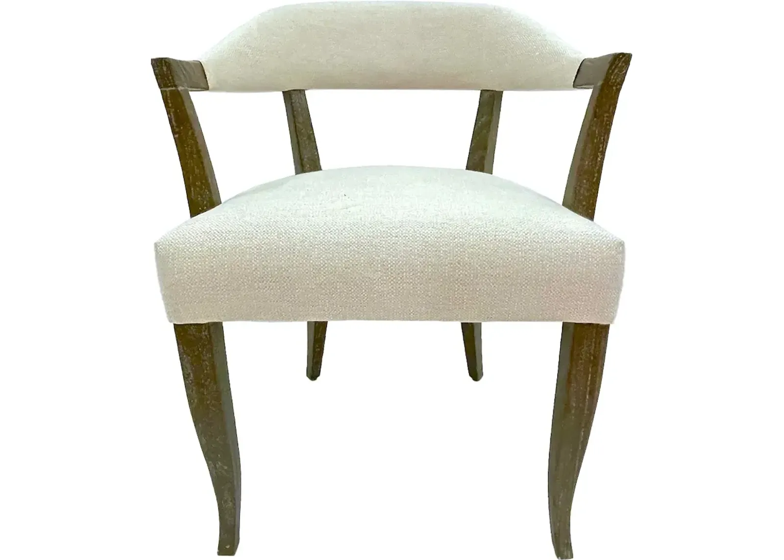 Upholstered Barrel Back Armchair - Vermilion Designs - Beige