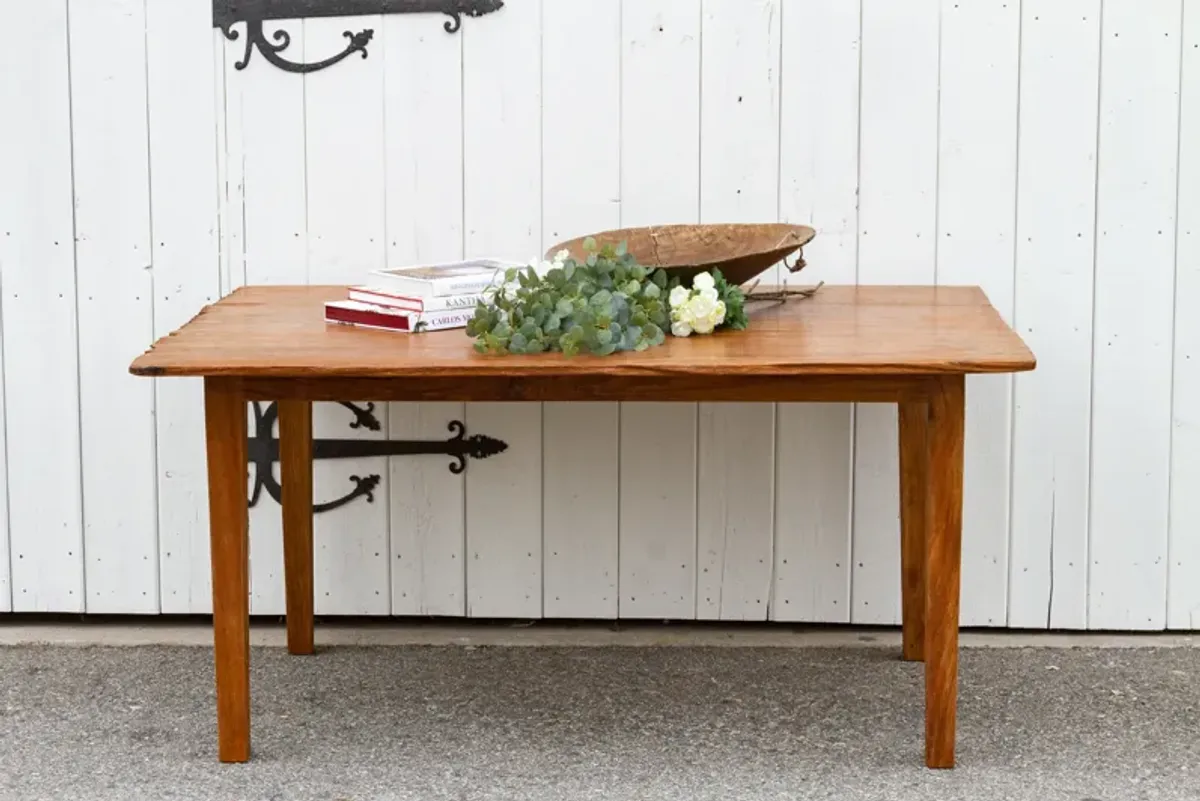 Live Edge Teak Kitchen Dining Table - de-cor