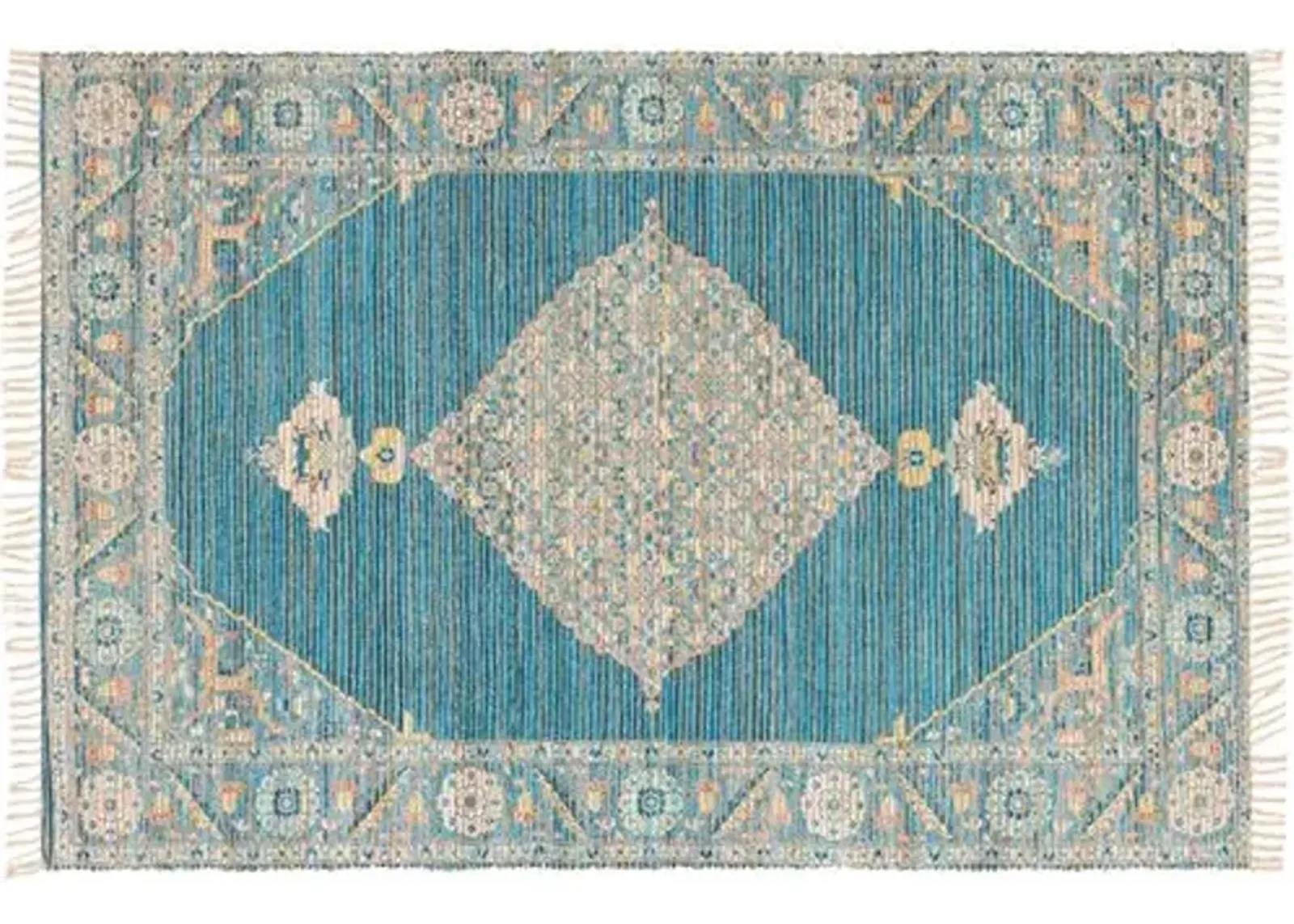 Coventry Rug - Teal/Saffron - Green - Green