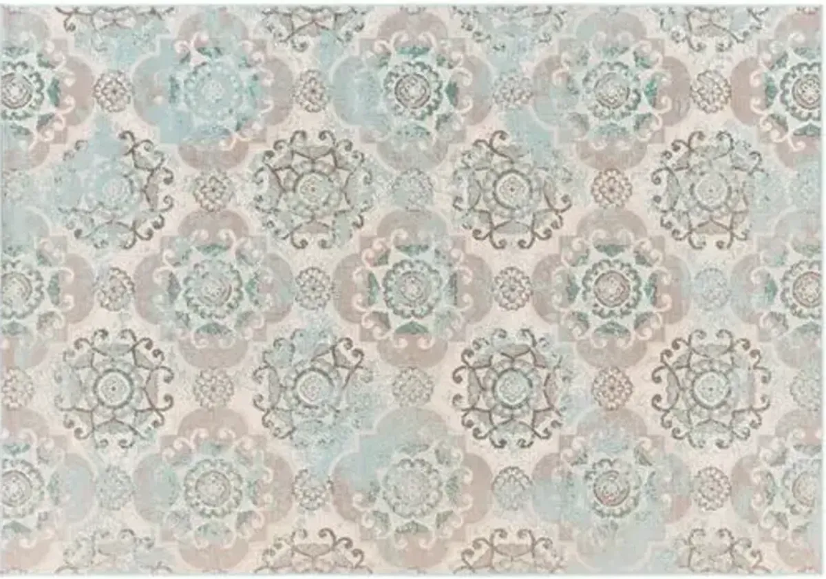 Mavrick Rug - Teal/Charcoal - Green - Green