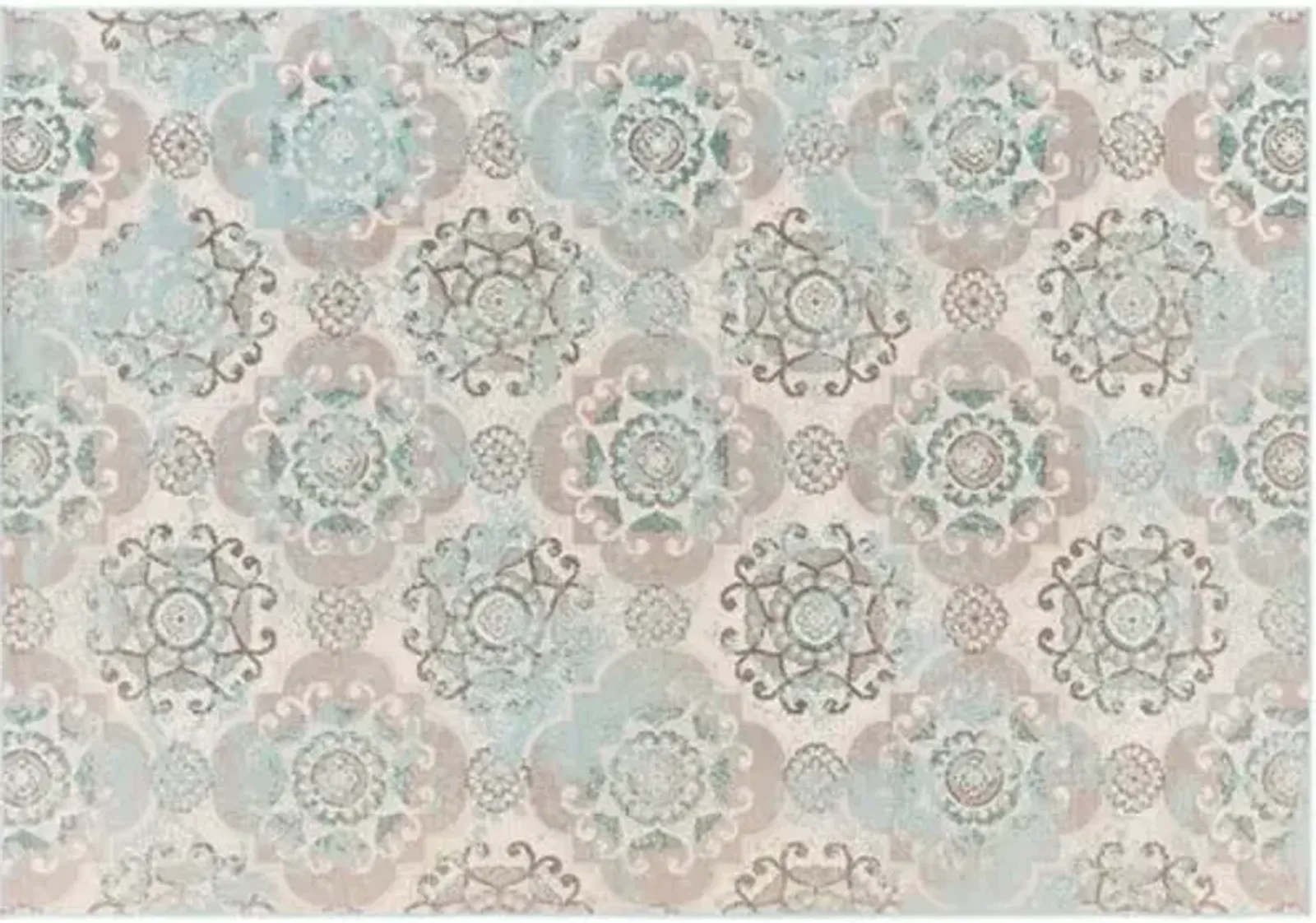 Mavrick Rug - Teal/Charcoal - Green - Green