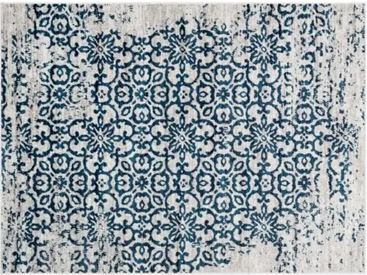 Monte Carlo Rug - Navy/Light Gray - Blue - Blue