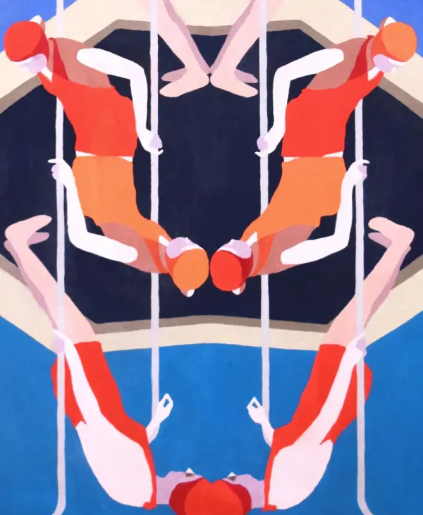 Moderinst Painting of Swimmers 1969