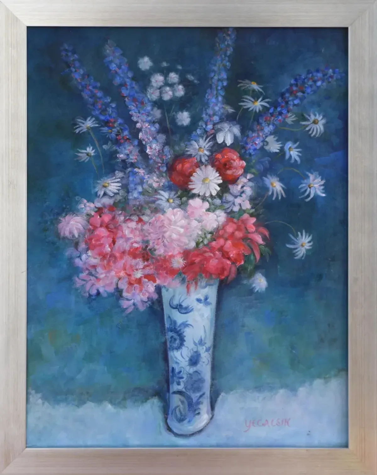 Impressionist Floral Still Life - Antiquarian Art Company - Blue