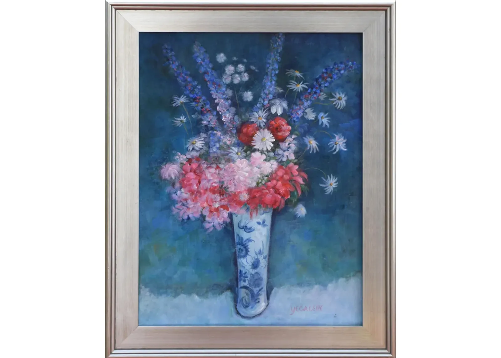 Impressionist Floral Still Life - Antiquarian Art Company - Blue