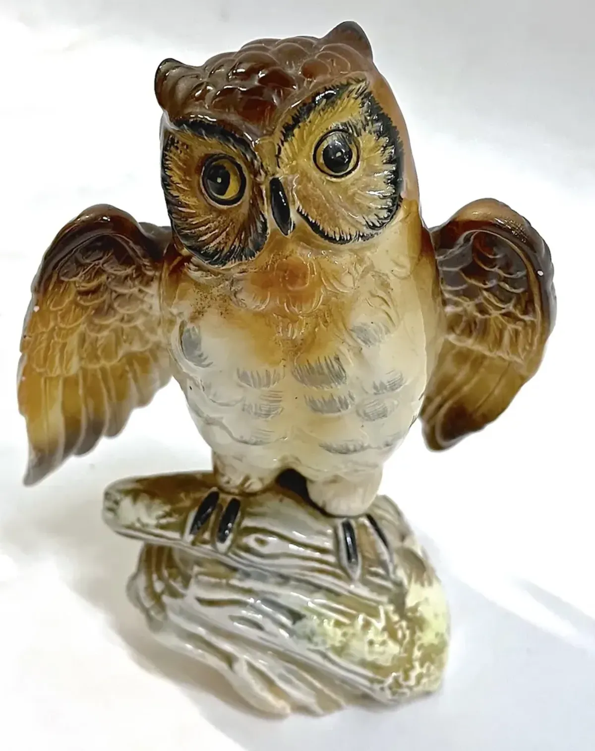 Ceramic Owl Figurine - Vermilion Designs - Brown