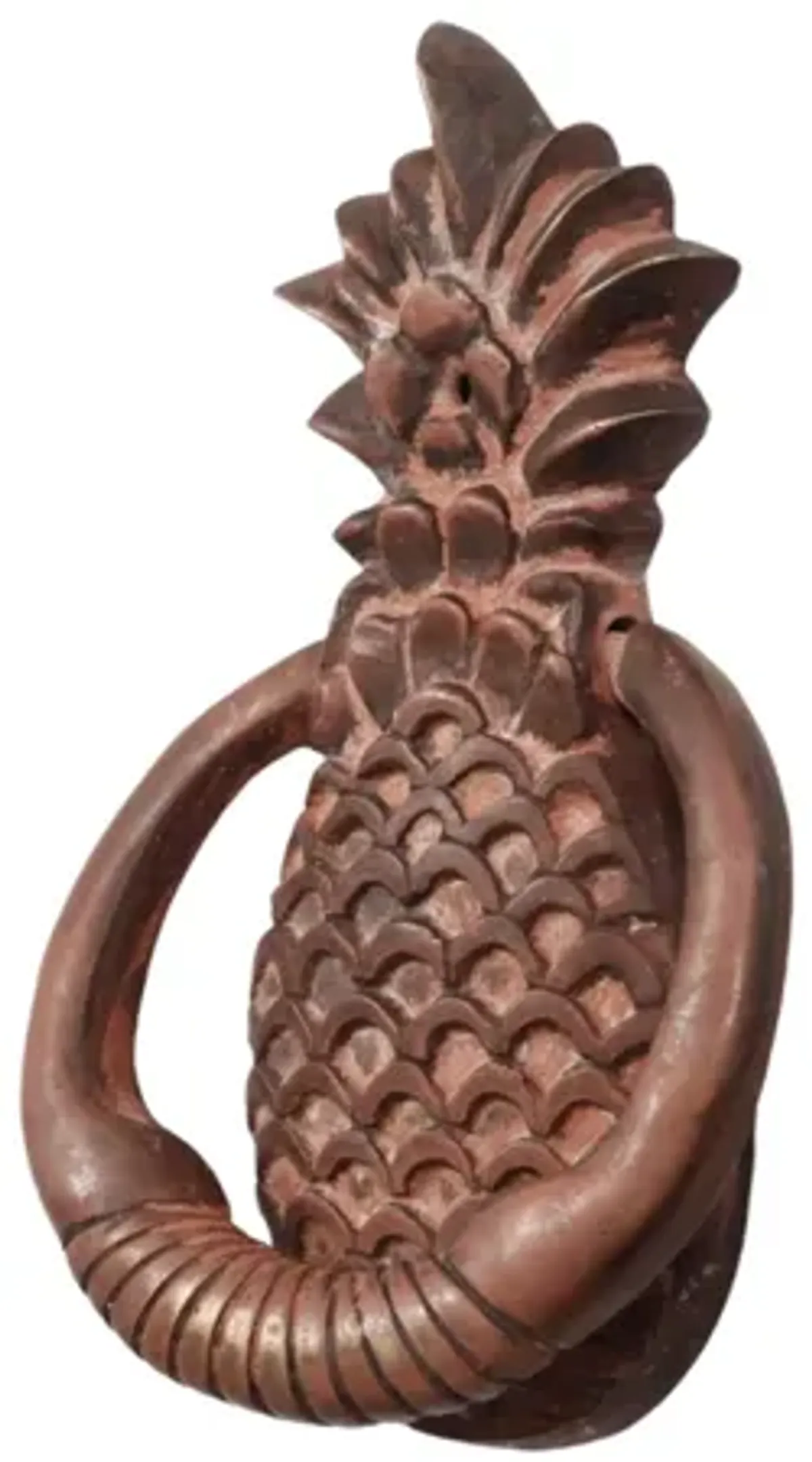 Red Brass Pineapple Door Knocker - Interesting Things - Brown