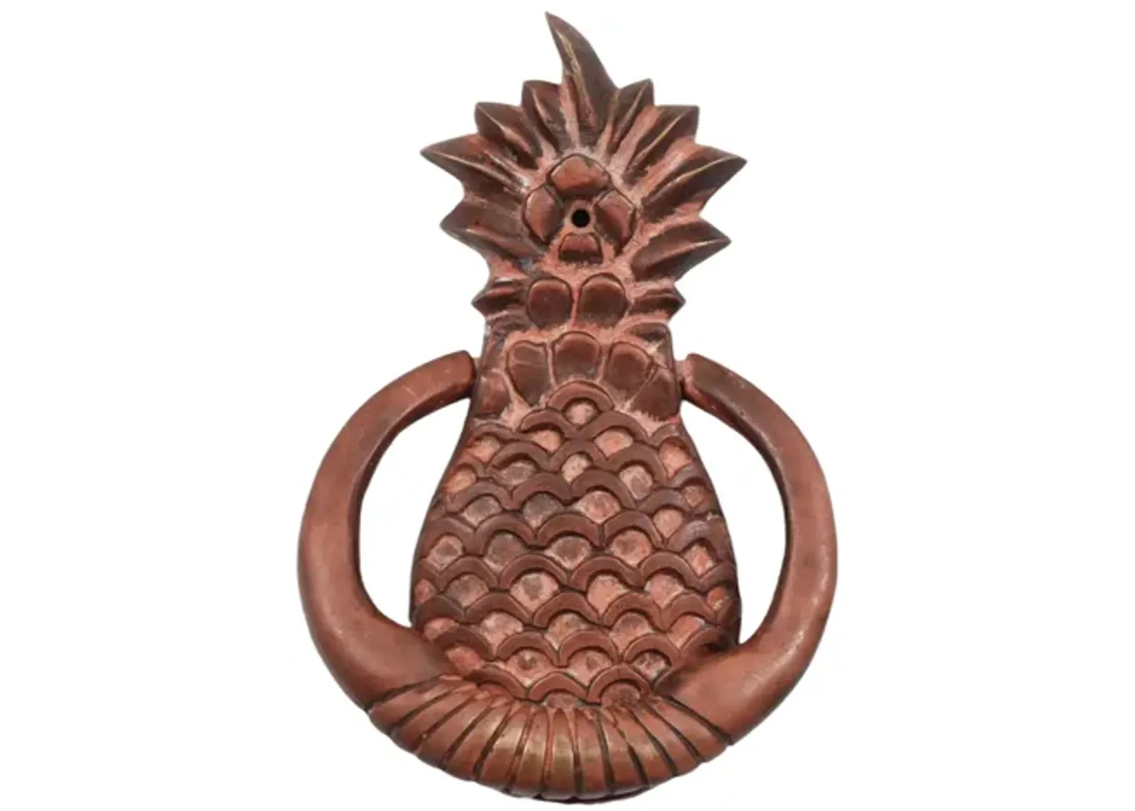 Red Brass Pineapple Door Knocker - Interesting Things - Brown