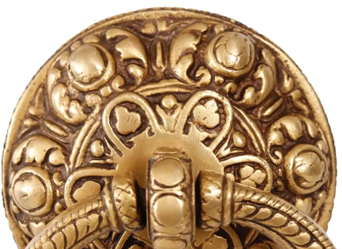 Large Neoclassical Brass Door Knocker - Interesting Things - Gold