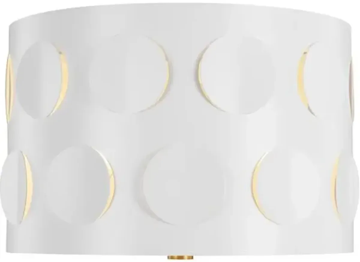 Visual Comfort - Dottie Small Flush Mount - Burnished Brass - White