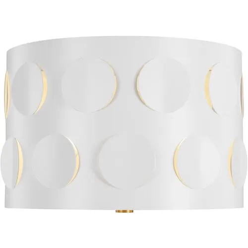 Visual Comfort - Dottie Small Flush Mount - Burnished Brass - White