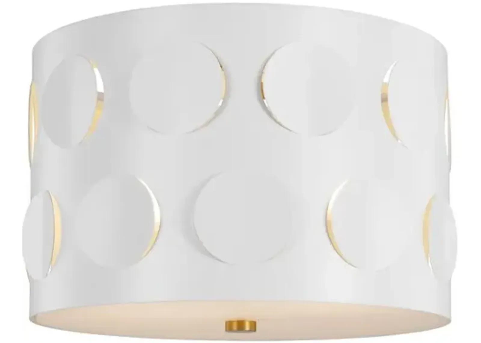 Visual Comfort - Dottie Small Flush Mount - Burnished Brass - White