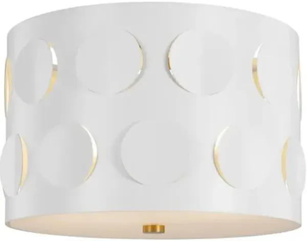 Visual Comfort - Dottie Small Flush Mount - Burnished Brass - White