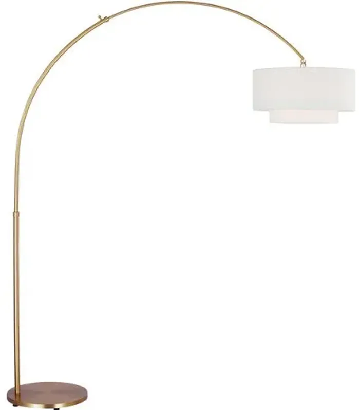 Visual Comfort - Sawyer Arc Floor Lamp - Burnished Brass