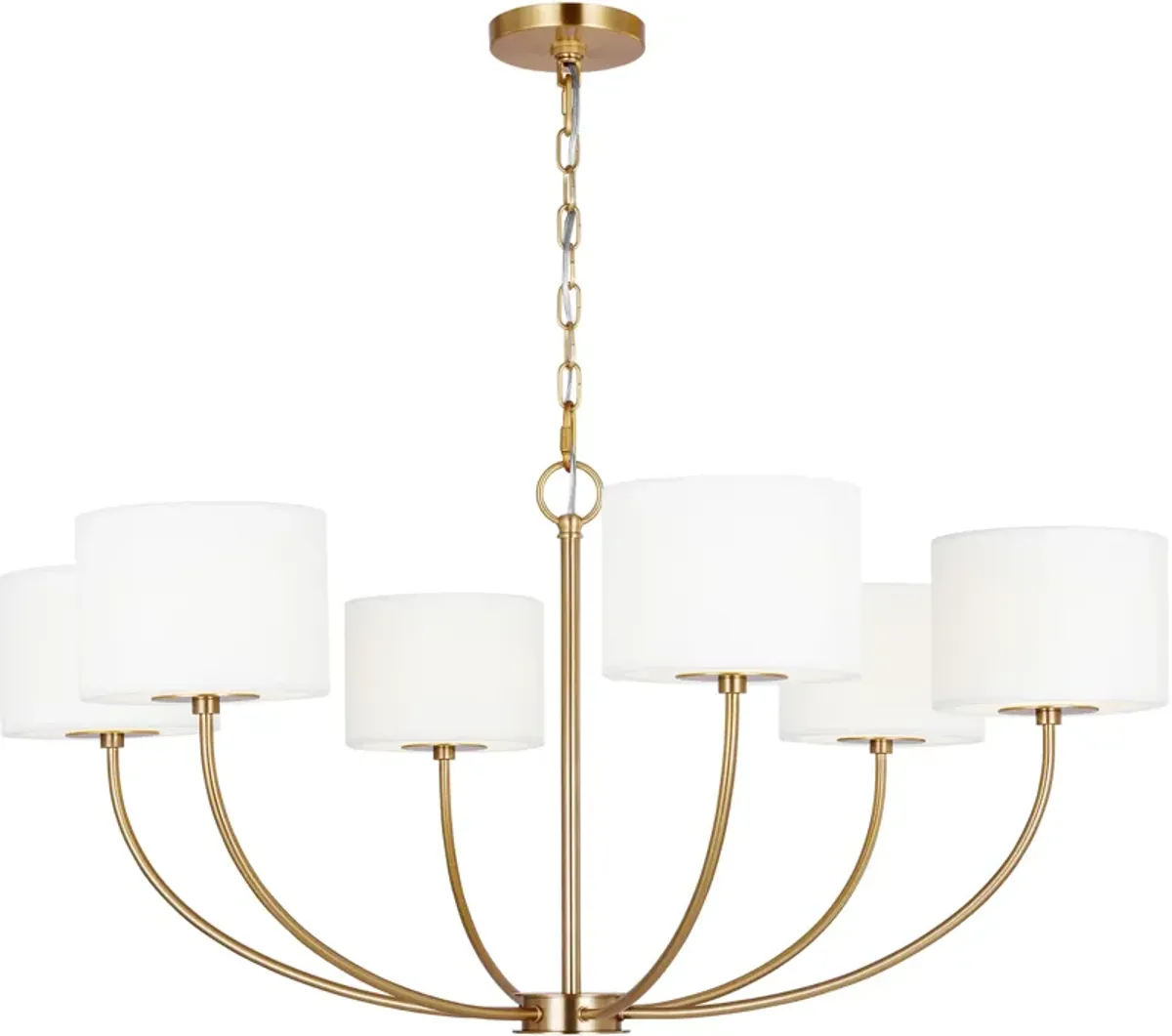 Visual Comfort - Sawyer Medium 6-Light Chandelier - Burnished Brass - Gold