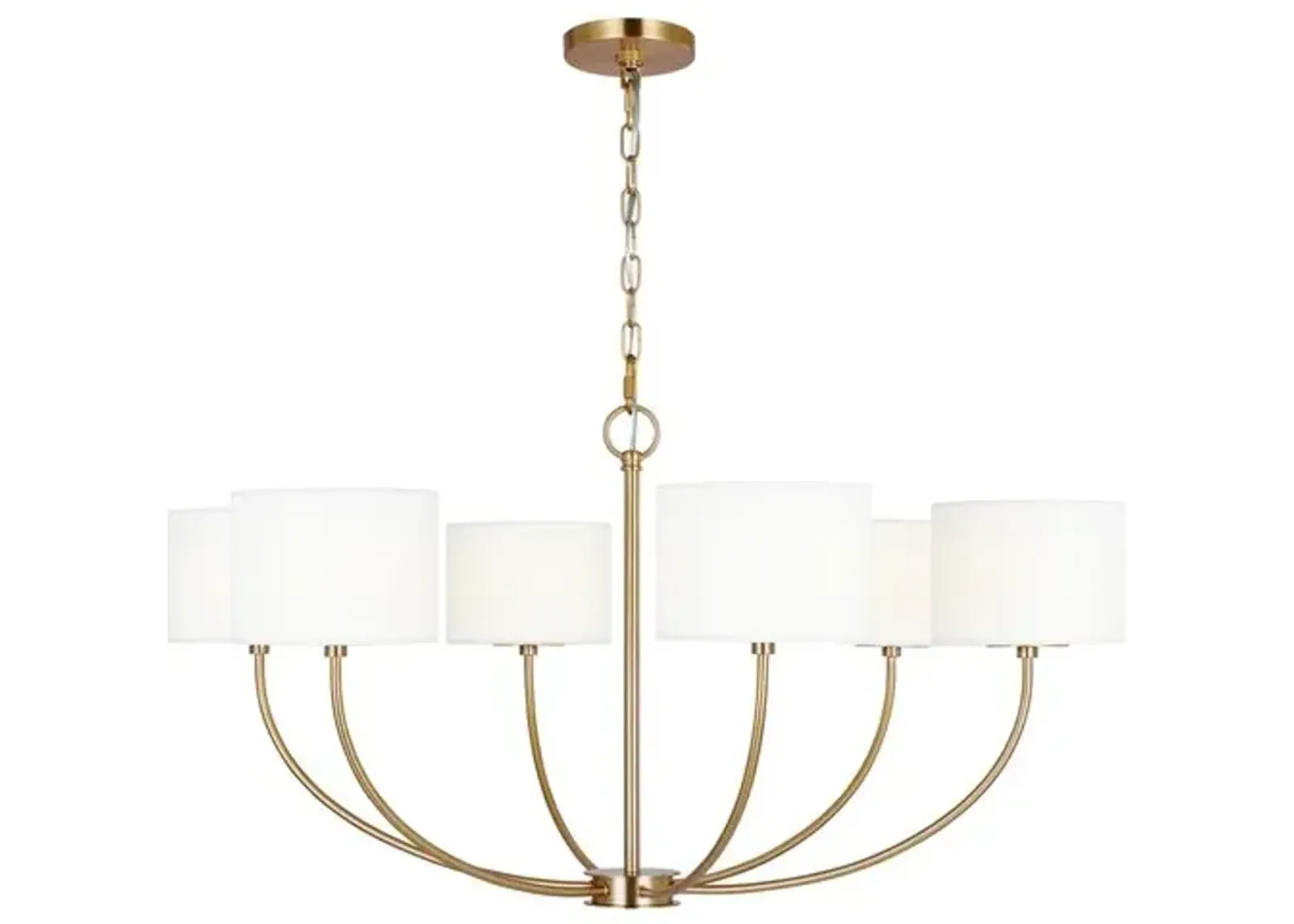 Visual Comfort - Sawyer Medium 6-Light Chandelier - Burnished Brass - Gold