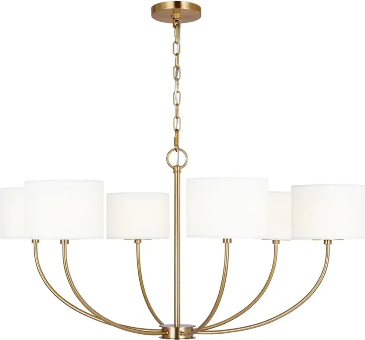 Visual Comfort - Sawyer Medium 6-Light Chandelier - Burnished Brass - Gold