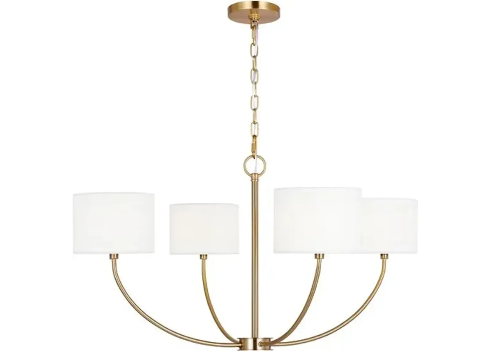 Visual Comfort - Sawyer Small 4-Light Chandelier - Burnished Brass - Gold