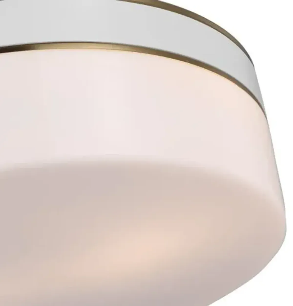 Visual Comfort - Monroe Large Flush Mount - Burnished Brass - White