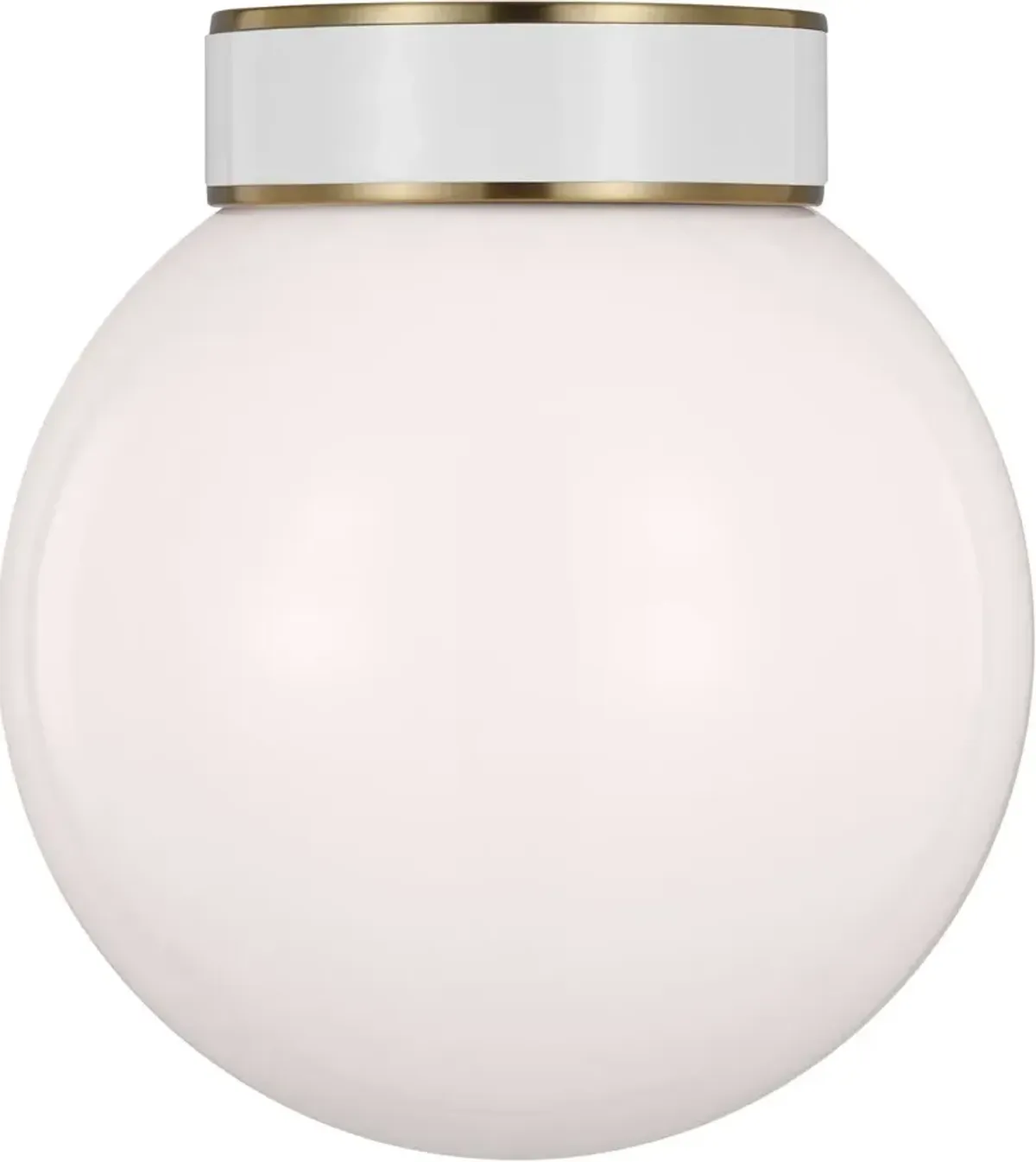 Visual Comfort - Monroe Small Flush Mount - Burnished Brass - White