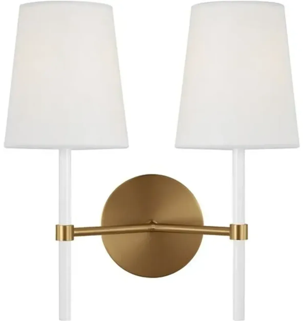 Visual Comfort - Monroe Double 2-Light Sconce - Burnished Brass - Gold