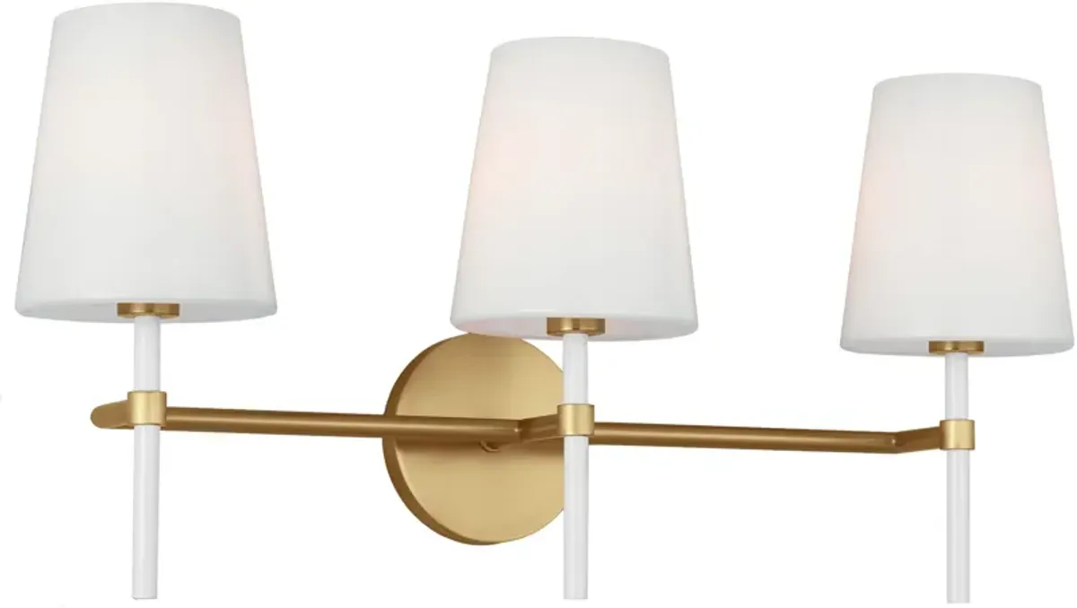 Visual Comfort - Monroe 3-Light Vanity - Burnished Brass - Gold