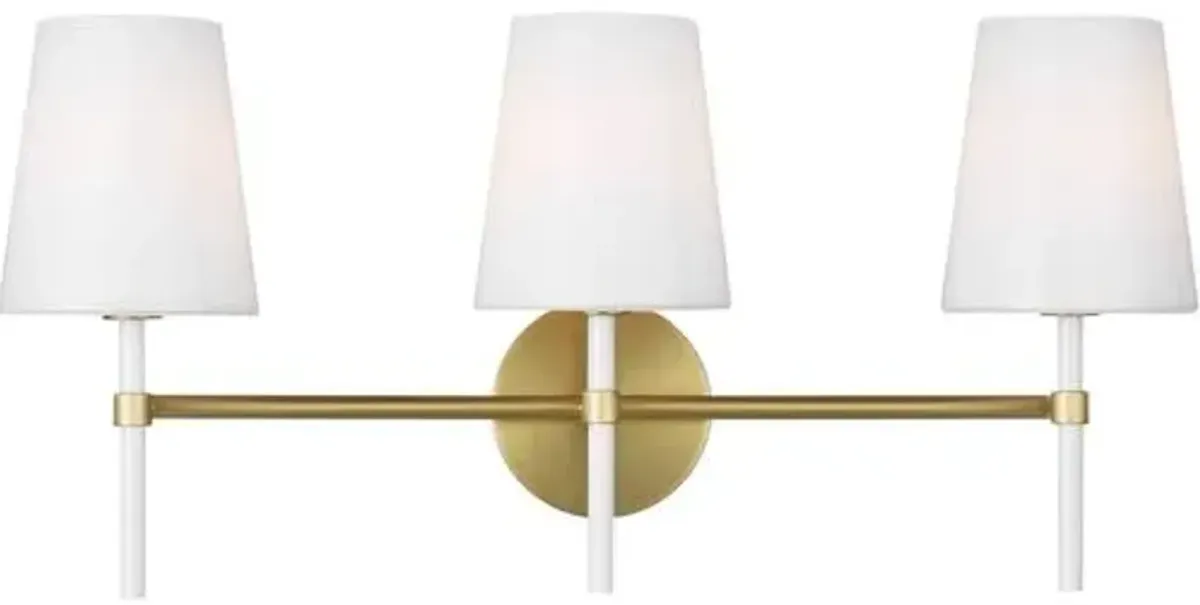 Visual Comfort - Monroe 3-Light Vanity - Burnished Brass - Gold