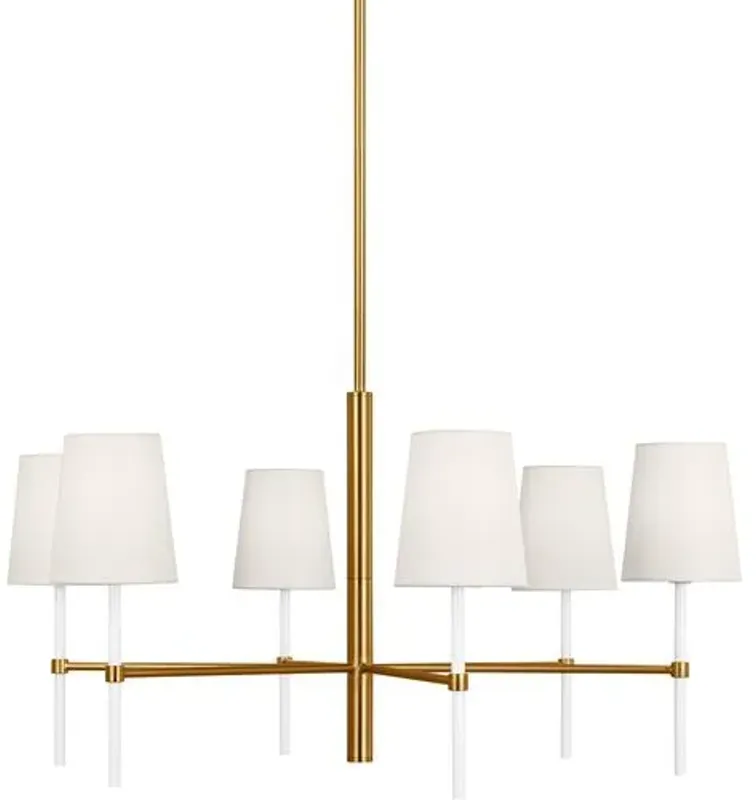 Visual Comfort - Monroe Medium 6-Light Chandelier - Burnished Brass - Gold