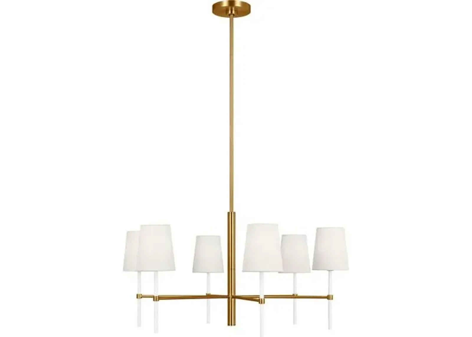 Visual Comfort - Monroe Medium 6-Light Chandelier - Burnished Brass - Gold