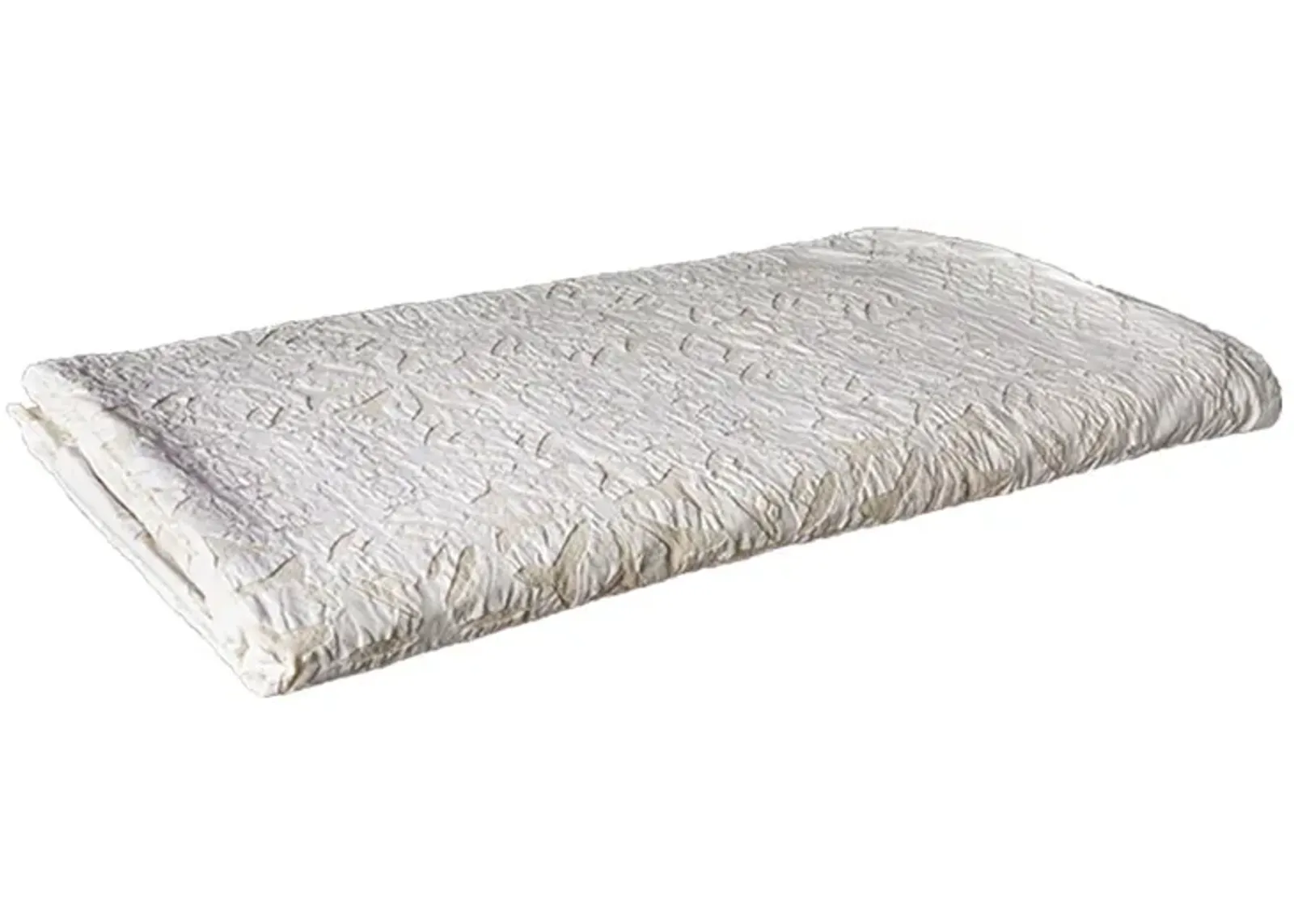 Daisy Applique Coverlet - de-cor - Handcrafted - White