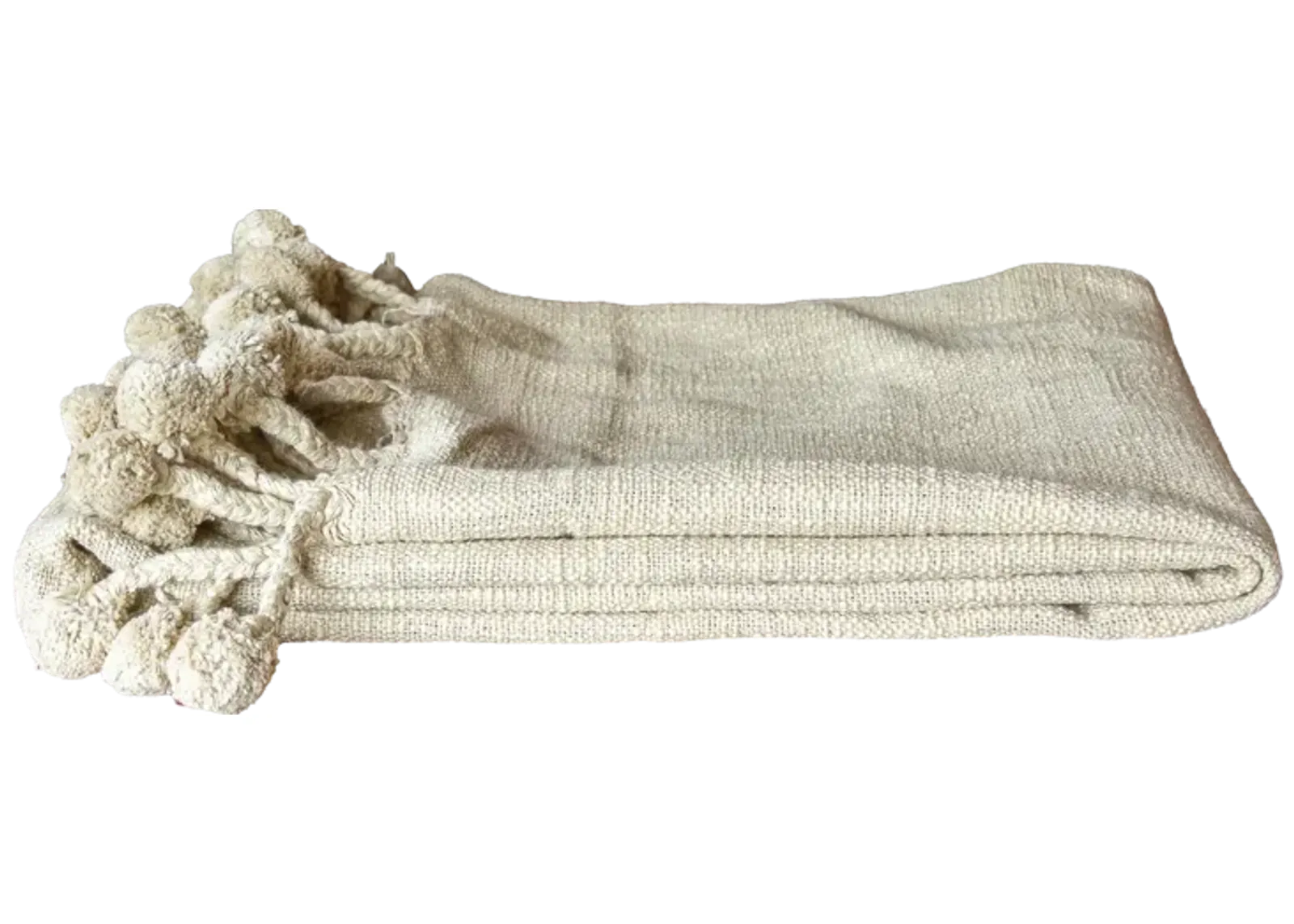 Sand Handloomed Cotton Throw - de-cor - Beige