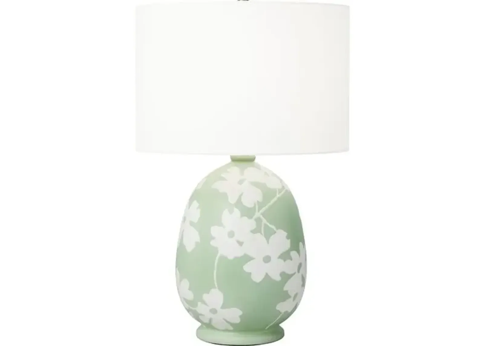 Visual Comfort - Lila Ceramic Table Lamp - Semi Matte Green