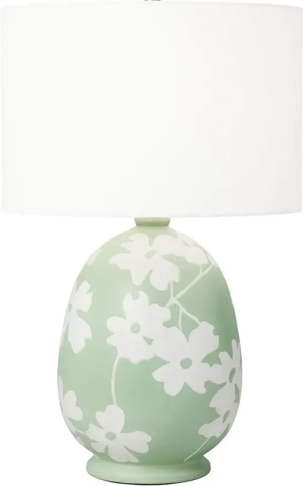 Visual Comfort - Lila Ceramic Table Lamp - Semi Matte Green