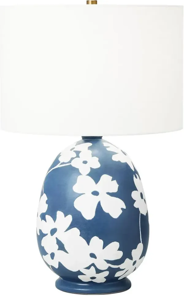 Visual Comfort - Lila Ceramic Table Lamp - Semi Matte Navy Blue