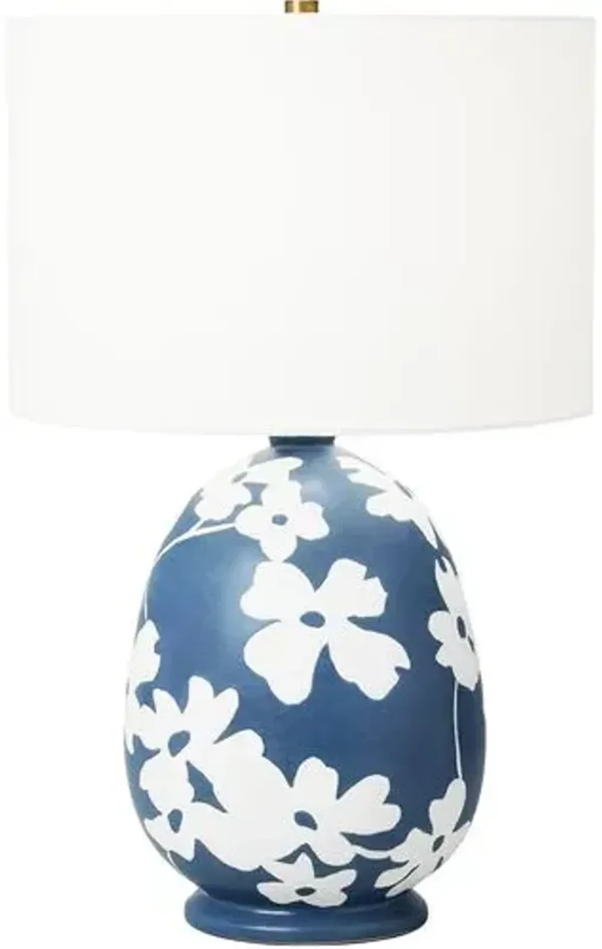 Visual Comfort - Lila Ceramic Table Lamp - Semi Matte Navy Blue