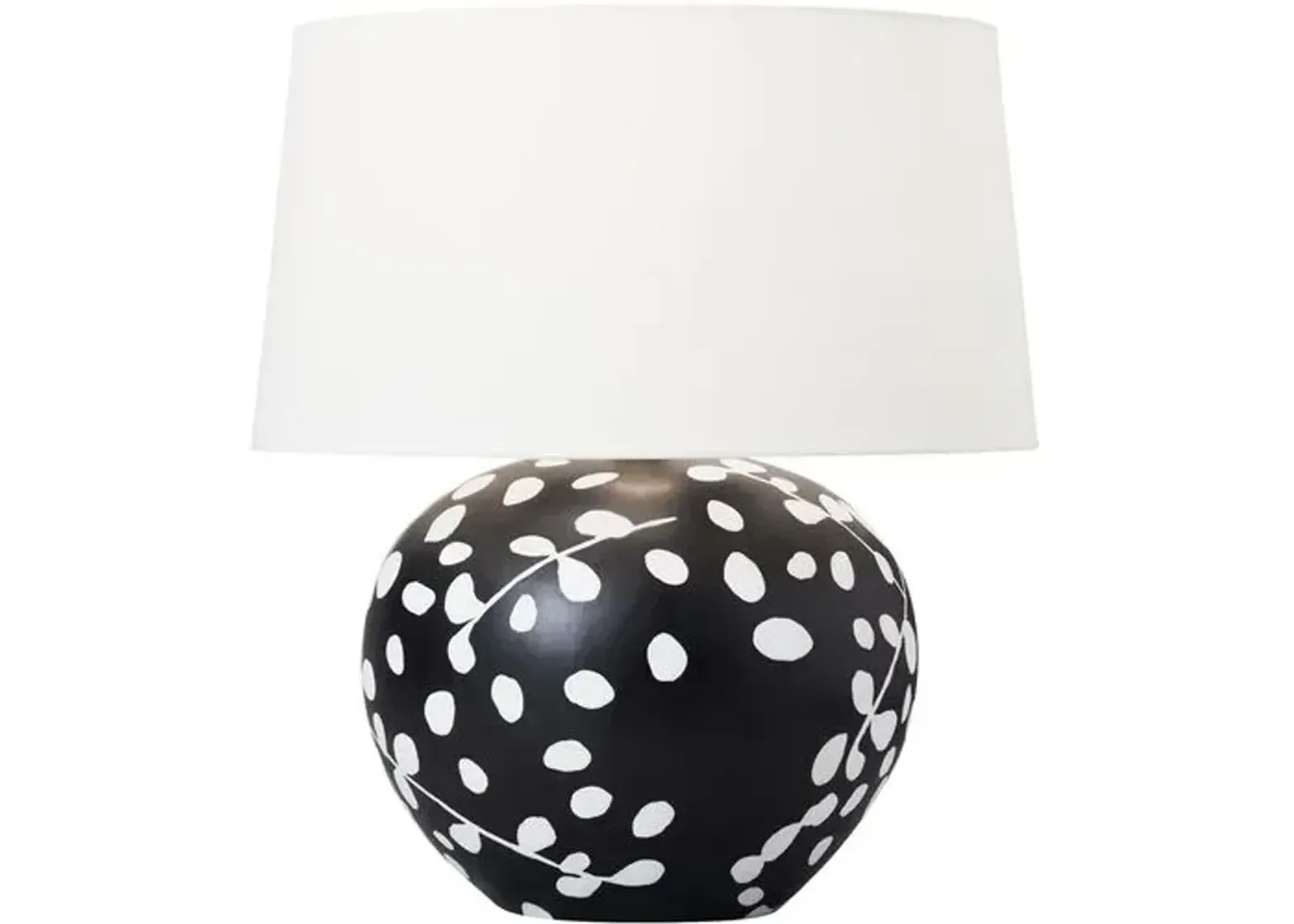 Visual Comfort - Nan Ceramic Table Lamp - Semi Matte Black