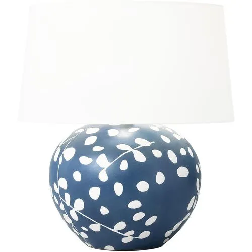 Visual Comfort - Nan Ceramic Table Lamp - Semi Matte Navy Blue