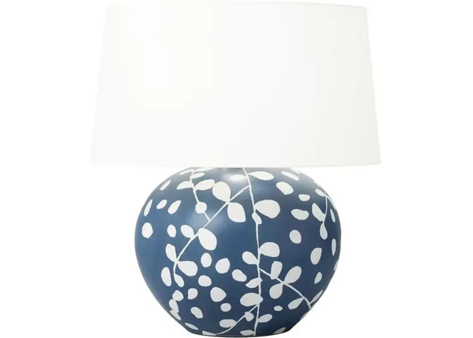 Visual Comfort - Nan Ceramic Table Lamp - Semi Matte Navy Blue