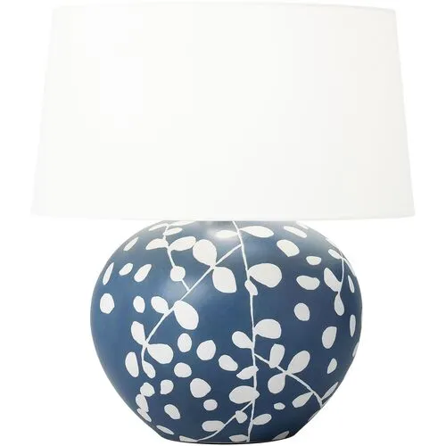 Visual Comfort - Nan Ceramic Table Lamp - Semi Matte Navy Blue