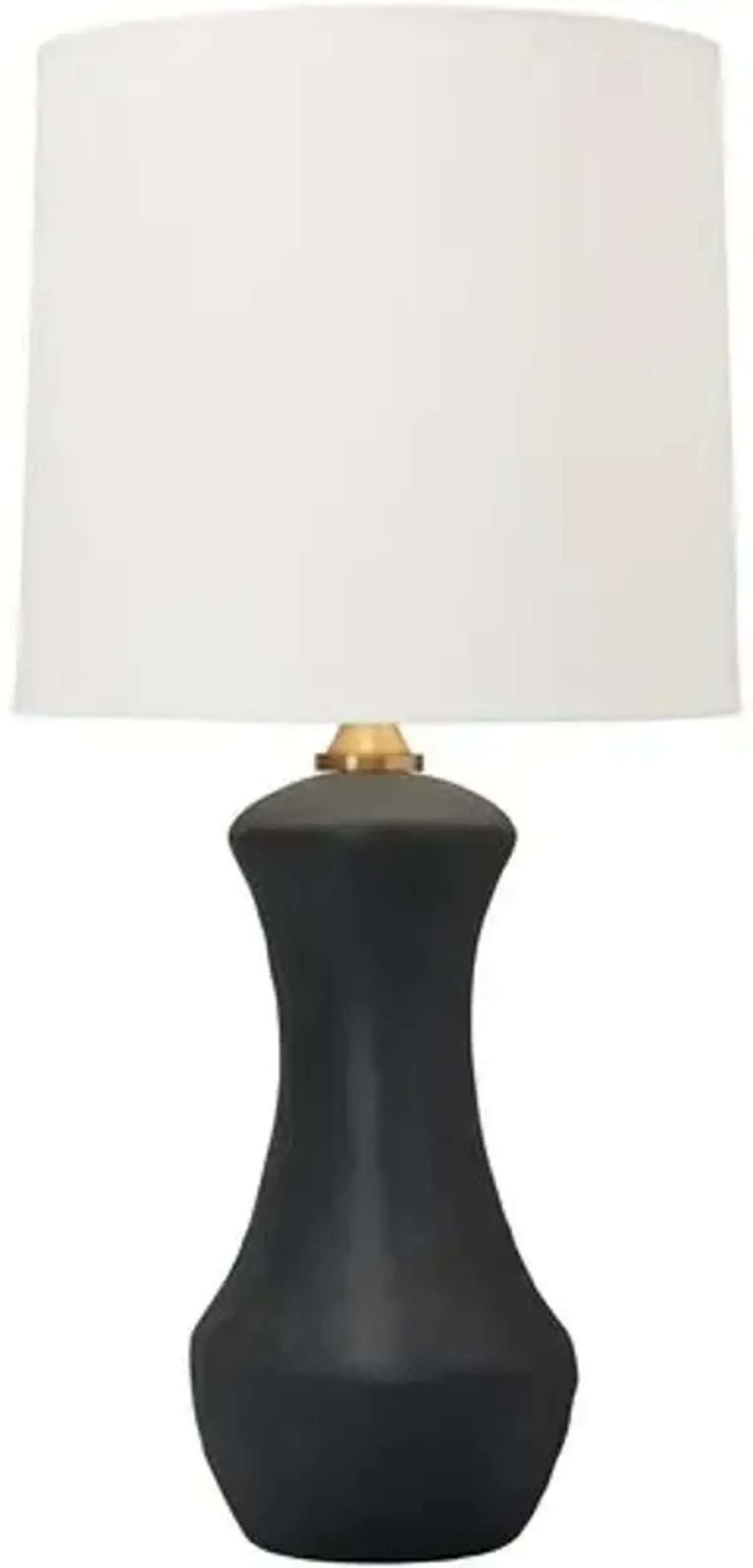 Visual Comfort - Bone Ceramic Table Lamp - Rough Black