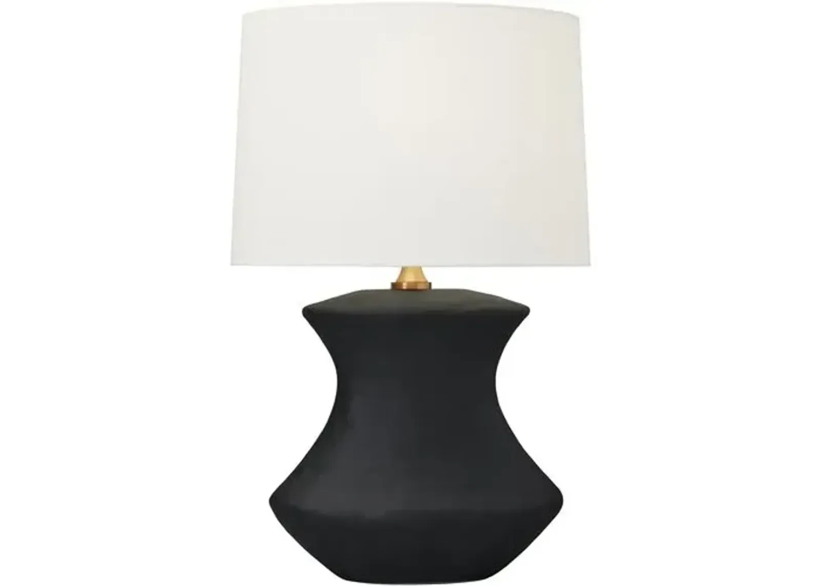 Visual Comfort - Bone Ceramic Table Lamp - Rough Black