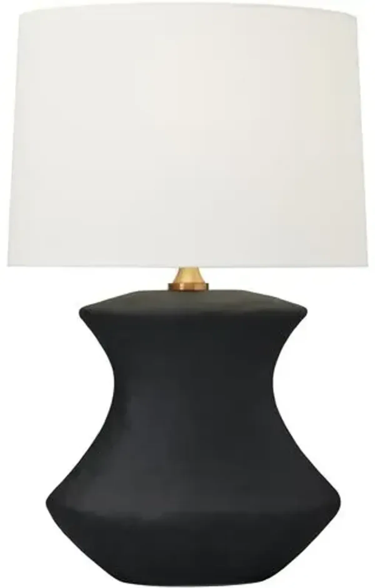 Visual Comfort - Bone Ceramic Table Lamp - Rough Black