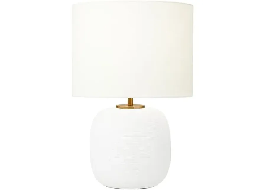 Visual Comfort - Fanny Wide Ceramic Table Lamp - Matte White