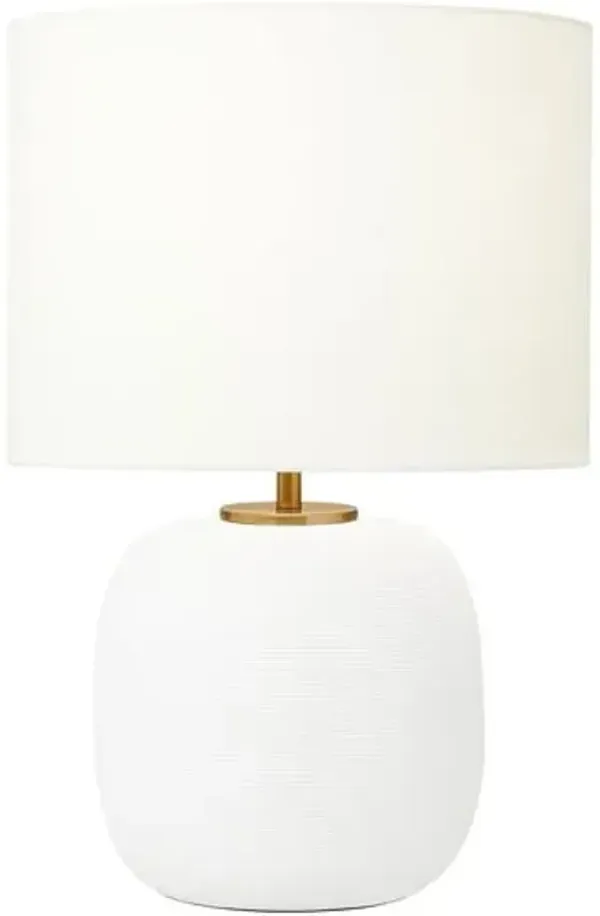 Visual Comfort - Fanny Wide Ceramic Table Lamp - Matte White