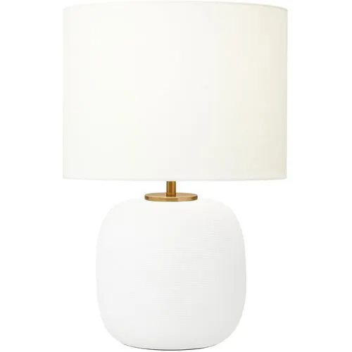 Visual Comfort - Fanny Wide Ceramic Table Lamp - Matte White