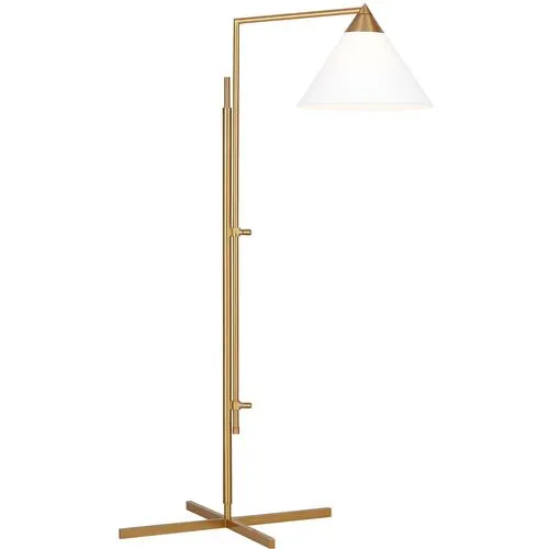 Visual Comfort - Franklin Task Floor Lamp - Burnished Brass