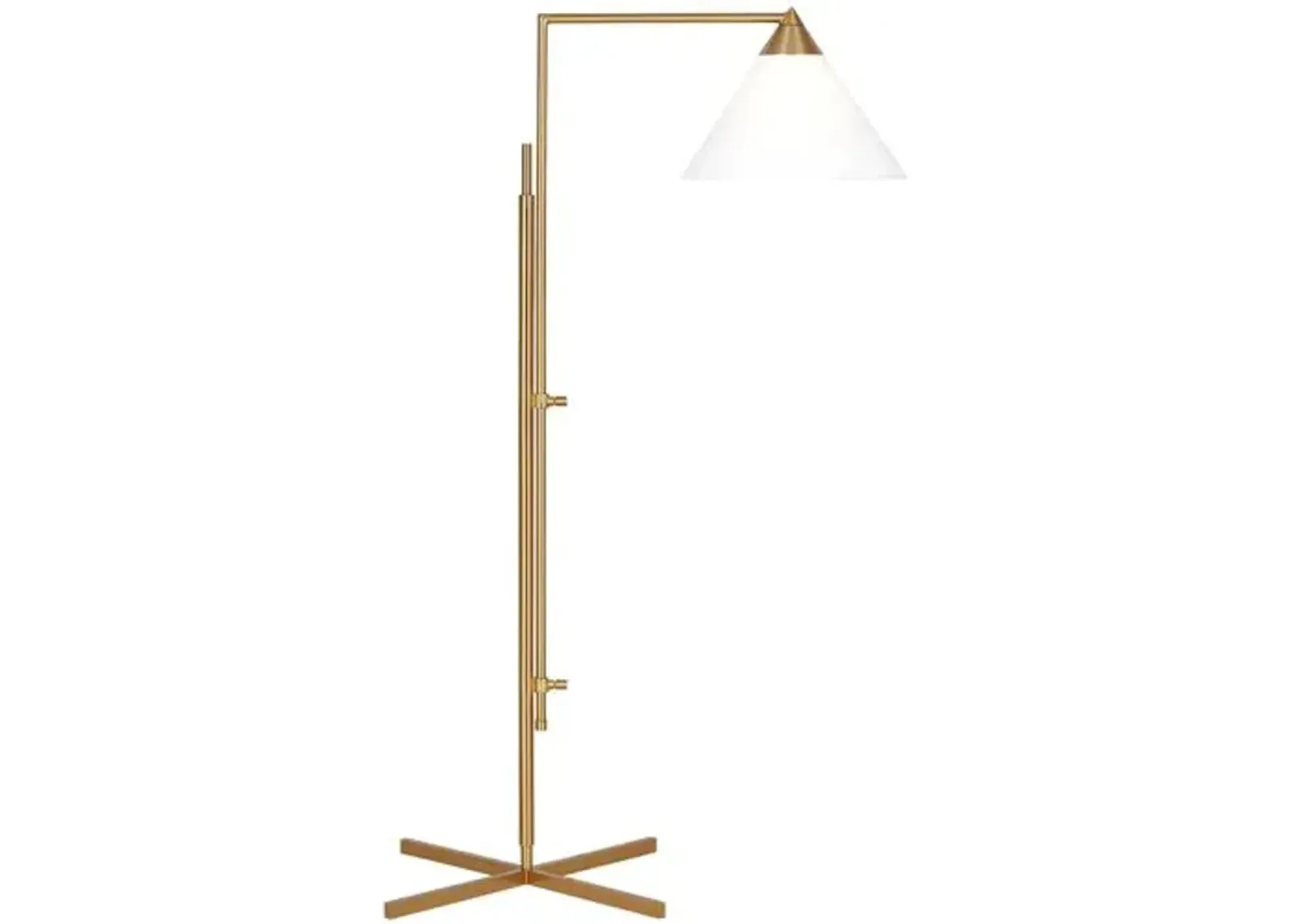 Visual Comfort - Franklin Task Floor Lamp - Burnished Brass