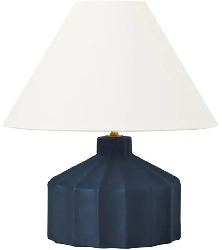 Visual Comfort - Veneto Small Table Lamp - Matte Blue Wash